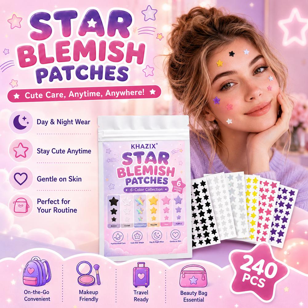 Hydrocolloid Acne Patch - 240 Patchs Étoiles Hydrocolloïdes pour le