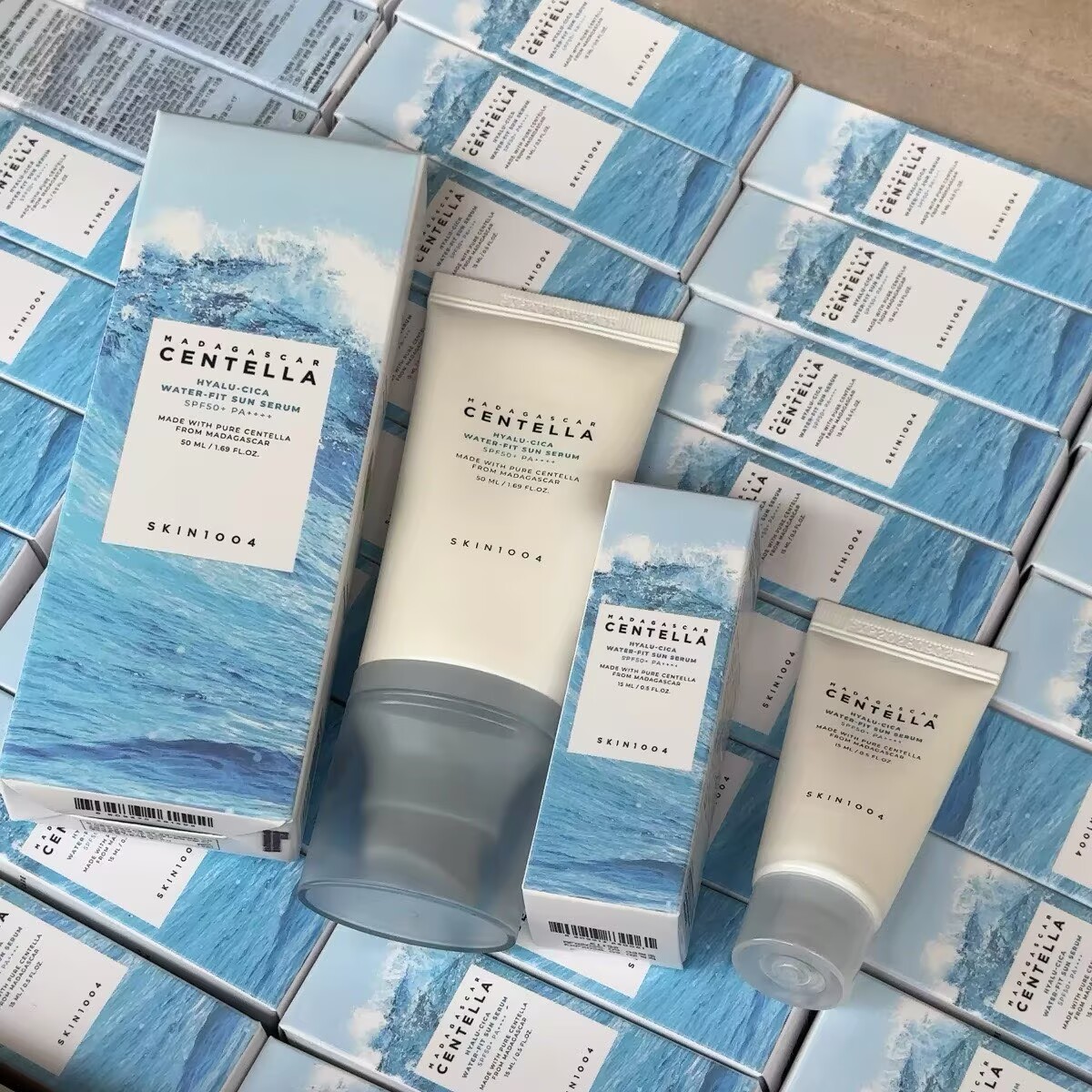 Skincare Centella - Sérum solaire hydratant et crème hydratante