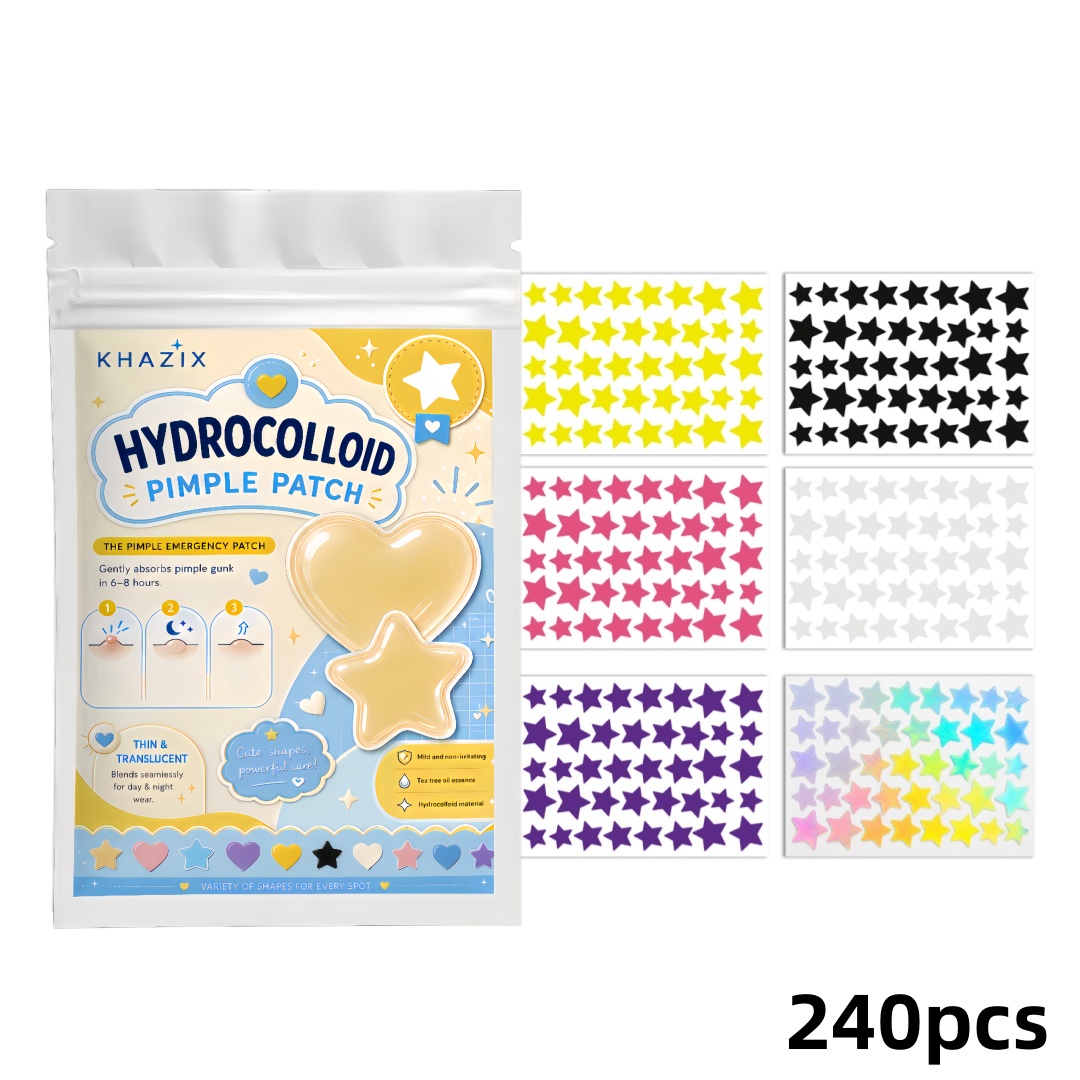 Hydrocolloid Acne Patch - 240 Patchs Étoiles Hydrocolloïdes pour le