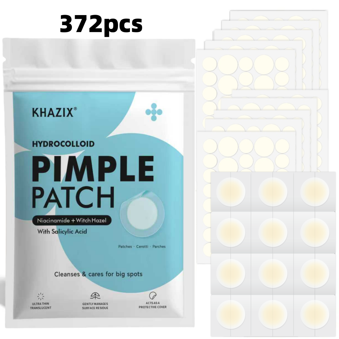 Hydrocolloid Acne Patch - 372 Patchs Hydrocolloïdes pour l'Acné, Autocollants