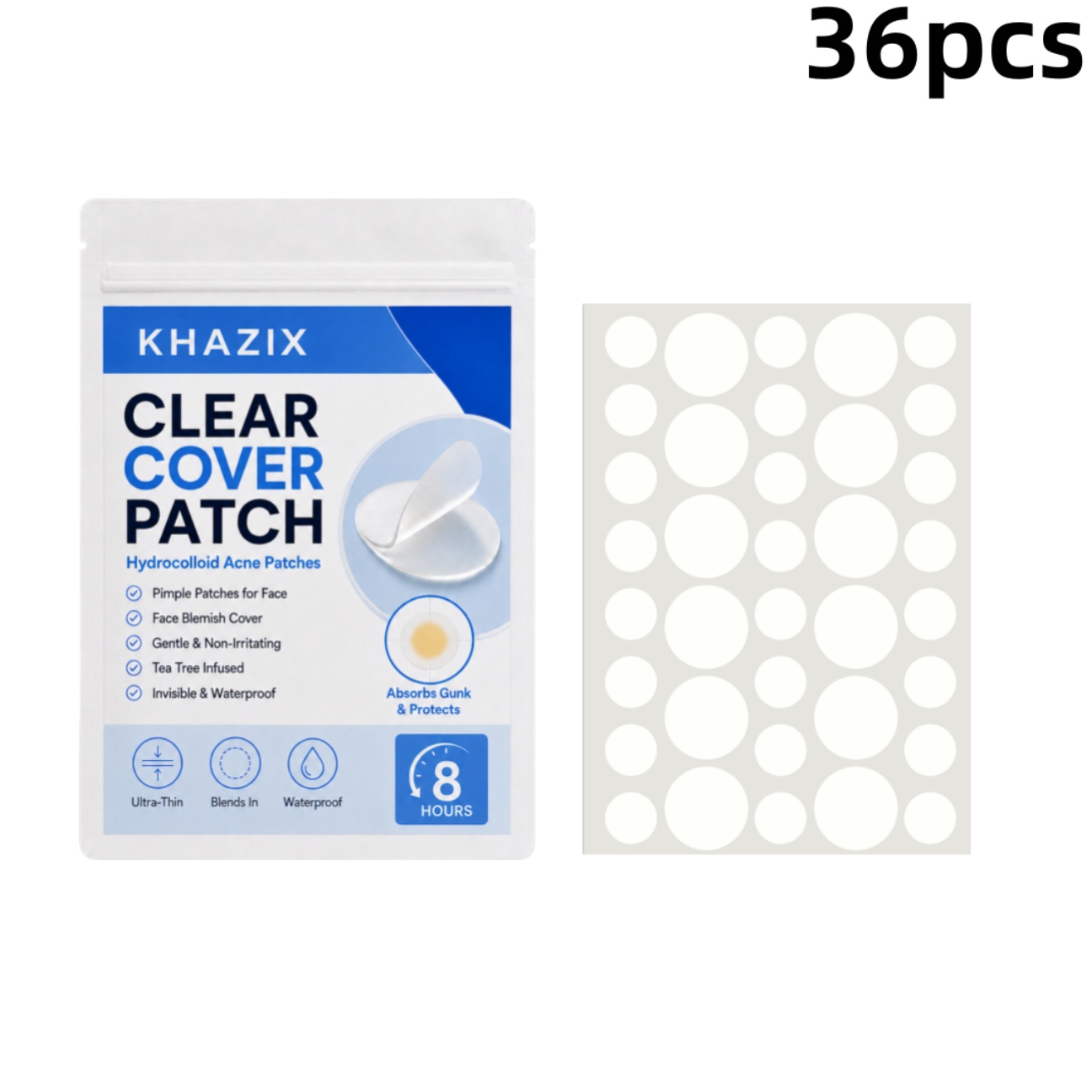 36 Patchs Transparents Hydroco - Hydrocolloid Acne Patch avis et prix