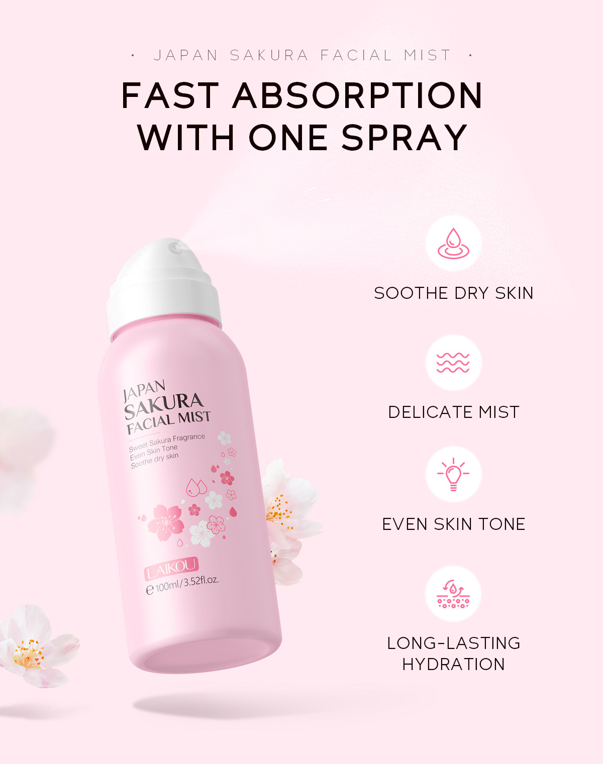 LAIKOU Sakura brume pour le vi - Skincare Niacinamide avis et prix